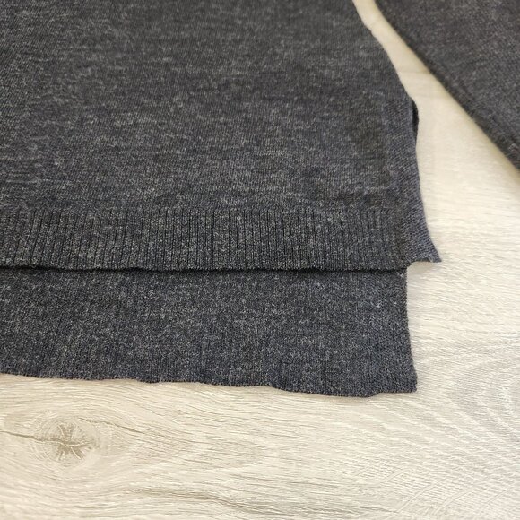 Eileen Fisher Petite Grey 100% Merino Wool Open Front Cardigan Women's Size PL - Picture 10 of 14